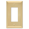 Century Satin Brass Steel - 1 Rocker Wallplate - Wallplate Warehouse 163RSB 070686586174 1 Rocker