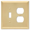 Century Satin Brass Steel - 1 Toggle / 1 Duplex Wallplate - Wallplate Warehouse 163TDSB 070686586730 1 Toggle / 1 Duplex