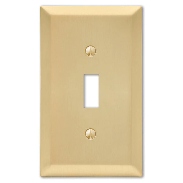 Century Satin Brass Steel - 1 Toggle Wallplate - Wallplate Warehouse 163TSB 070686586150 1 Toggle
