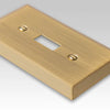 Century Satin Brass Steel - 4 Toggle Wallplate - Wallplate Warehouse 163T4SB 070686586709 4 Toggle