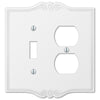 Charleston White Plastic - 1 Toggle / 1 Duplex Wallplate - Wallplate Warehouse 39TDW 070686575932 1 Toggle / 1 Duplex