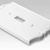 Charleston White Plastic - 1 Toggle Wallplate - Wallplate Warehouse 39TW 070686575888 1 Toggle