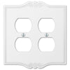 Charleston White Plastic - 2 Duplex Wallplate - Wallplate Warehouse 39DDW 070686575925 2 Duplex