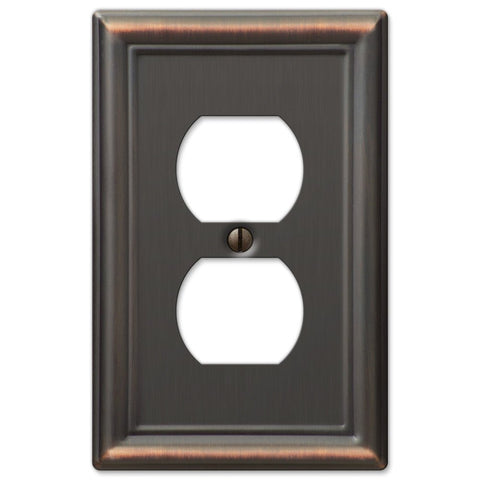 Chelsea Aged Bronze Steel - 1 Duplex Wallplate - Wallplate Warehouse 149DDB 070686559680 1 Duplex
