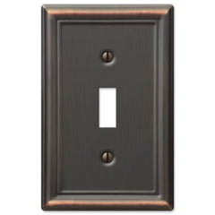 Chelsea Aged Bronze Steel - 1 Toggle Wallplate