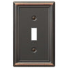 Chelsea Aged Bronze Steel - 1 Toggle Wallplate - Wallplate Warehouse 149TDB 070686559673 1 Toggle
