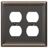 Chelsea Aged Bronze Steel - 2 Duplex Wallplate - Wallplate Warehouse 149DDDB 070686559772 2 Duplex