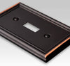 Chelsea Aged Bronze Steel - 4 Toggle Wallplate - Wallplate Warehouse 149T4DB 070686559819 4 Toggle