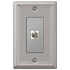 Chelsea Brushed Nickel Steel - 1 Cable Jack Wallplate - Wallplate Warehouse 149CXBN 070686580196 Cable Jacks