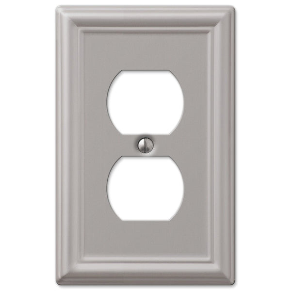 Chelsea Brushed Nickel Steel - 1 Duplex Wallplate - Wallplate Warehouse 149DBN 070686559727 1 Duplex