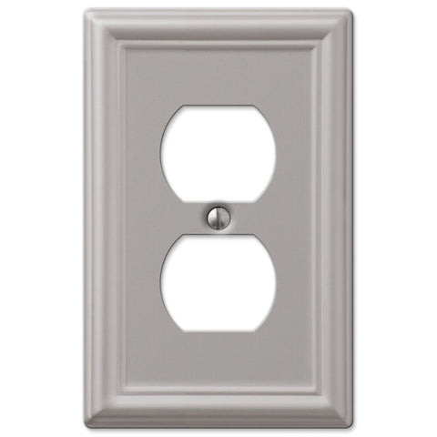 Chelsea Brushed Nickel Steel - 1 Duplex Wallplate - Wallplate Warehouse 149DBN 070686559727 1 Duplex
