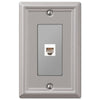 Chelsea Brushed Nickel Steel - 1 Phone Jack Wallplate - Wallplate Warehouse 149PHBN 070686580219 Phone Jacks