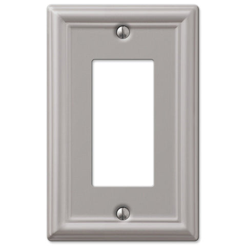 Chelsea Brushed Nickel Steel - 1 Rocker Wallplate - Wallplate Warehouse 149RBN 070686559734 1 Rocker