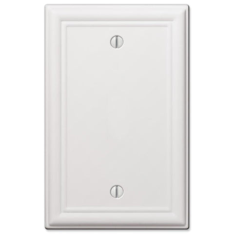 Chelsea White Steel - 1 Blank Wallplate - Wallplate Warehouse 149BW 070686582916 1 Blank
