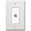 Chelsea White Steel - 1 Cable Jack Wallplate - Wallplate Warehouse 149CXW 070686582923 Cable Jacks