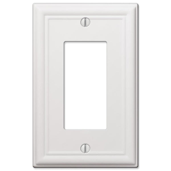 Chelsea White Steel - 1 Rocker Wallplate - Wallplate Warehouse 149RW 070686582855 1 Rocker