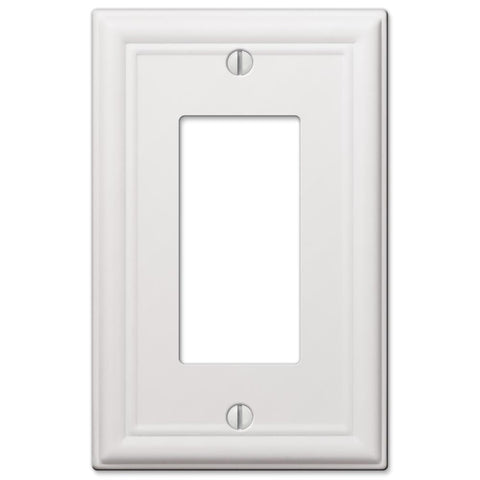 Chelsea White Steel - 1 Rocker Wallplate - Wallplate Warehouse 149RW 070686582855 1 Rocker