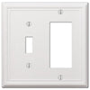 Chelsea White Steel - 1 Toggle/ 1 Rocker Wallplate - Wallplate Warehouse 149TRW 070686582893 1 Toggle / 1 Rocker