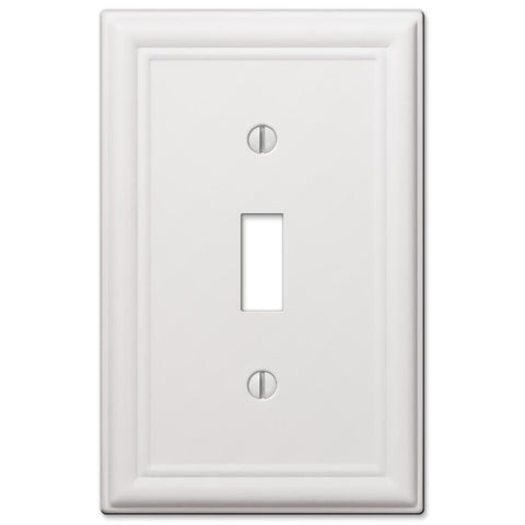 Chelsea White Steel - 1 Toggle Wallplate - Wallplate Warehouse 149TW 070686582770 1 Toggle