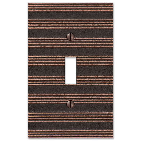 Chemal Aged Bronze Cast - 1 Toggle Wallplate - Wallplate Warehouse 51TDB 070686579213 1 Toggle