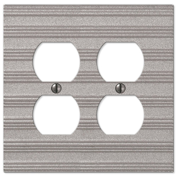 Chemal Frost Nickel Cast - 2 Duplex Wallplate - Wallplate Warehouse 51DDFN 070686579121 2 Duplex