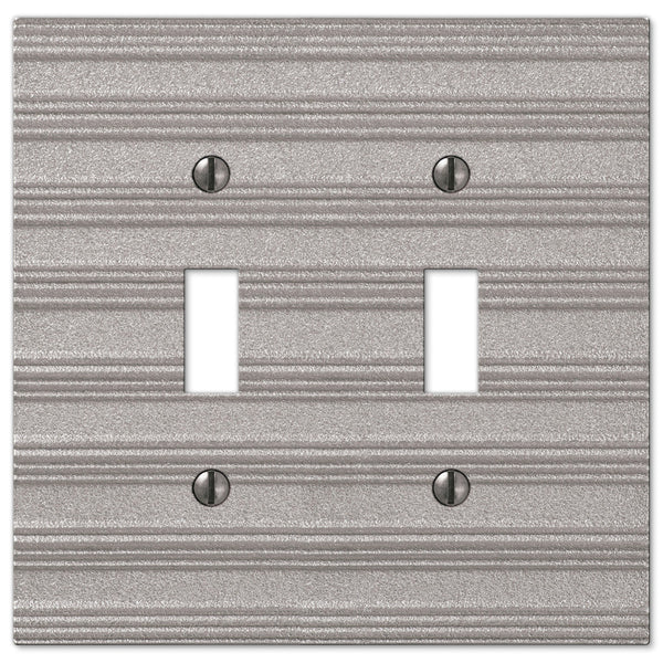 Chemal Frost Nickel Cast - 2 Toggle Wallplate - Wallplate Warehouse 51TTFN 070686579114 2 Toggle