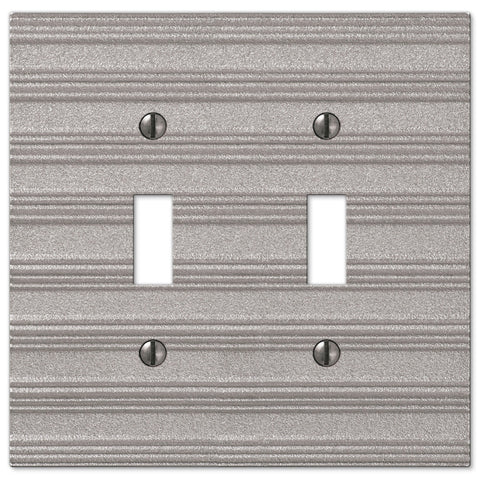 Chemal Frost Nickel Cast - 2 Toggle Wallplate - Wallplate Warehouse 51TTFN 070686579114 2 Toggle