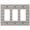 Chemal Frost Nickel Cast - 3 Rocker Wallplate - Wallplate Warehouse 51RRRFN 070686579176 3 Rocker