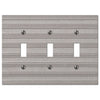 Chemal Frost Nickel Cast - 3 Toggle Wallplate - Wallplate Warehouse 51TTTFN 070686579169 3 Toggle