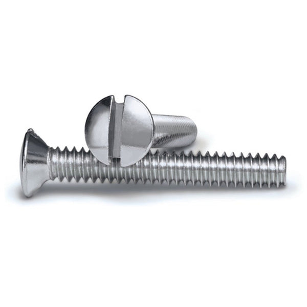 Chrome 1 Inch Wallplate Screws - 10 Pack - Wallplate Warehouse PSLCH 070686582497 Screws