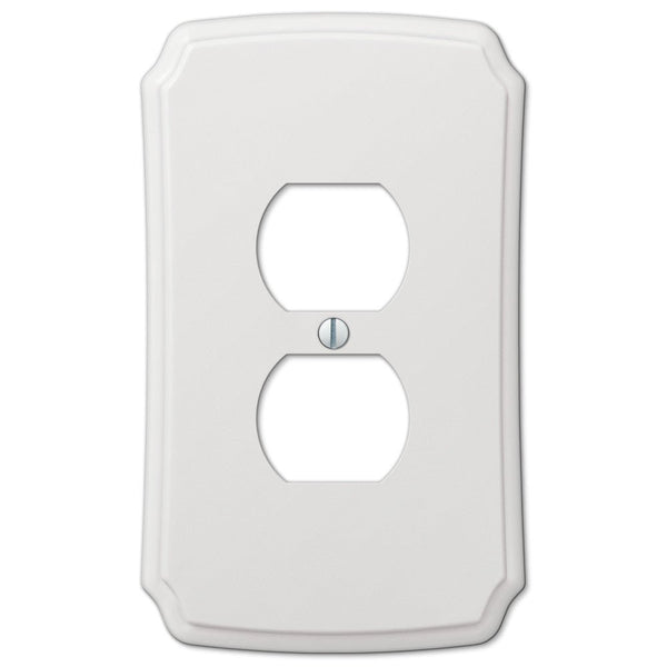 Classic White Plastic - 1 Duplex Wallplate - Wallplate Warehouse 37D 070686162408 1 Duplex