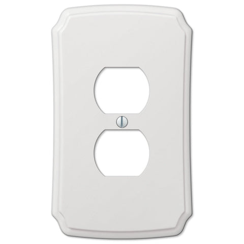 Classic White Plastic - 1 Duplex Wallplate - Wallplate Warehouse 37D 070686162408 1 Duplex