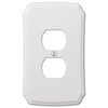 Classic White Plastic - 1 Duplex Wallplate - Wallplate Warehouse 37D 070686162408 1 Duplex