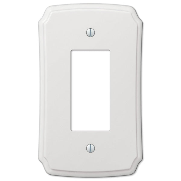 Classic White Plastic - 1 Rocker Wallplate - Wallplate Warehouse 37R 070686570913 1 Rocker