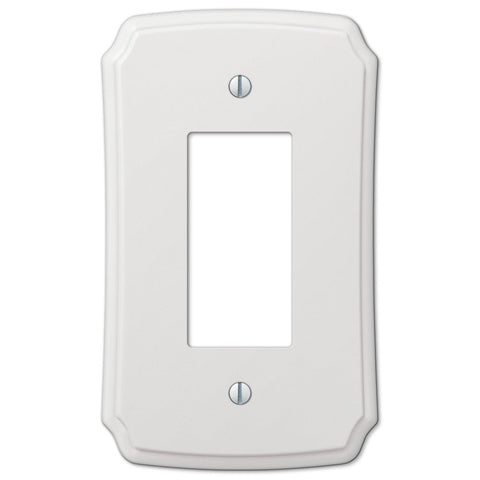 Classic White Plastic - 1 Rocker Wallplate - Wallplate Warehouse 37R 070686570913 1 Rocker