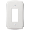 Classic White Plastic - 1 Rocker Wallplate - Wallplate Warehouse 37R 070686570913 1 Rocker