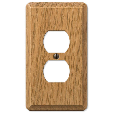 Contemporary Light Oak Wood - 1 Duplex Wallplate - Wallplate Warehouse 901DL 070686576830 1 Duplex