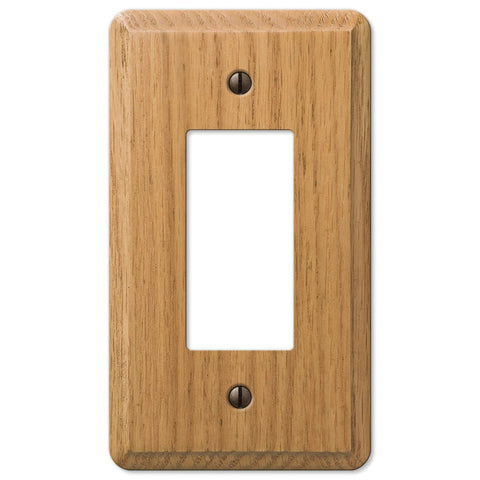 Contemporary Light Oak Wood - 1 Rocker Wallplate - Wallplate Warehouse 901RL 070686576861 1 Rocker