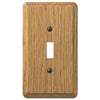 Contemporary Light Oak Wood - 1 Toggle Wallplate - Wallplate Warehouse 901TL 070686576793 1 Toggle