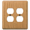 Contemporary Light Oak Wood - 2 Duplex Wallplate - Wallplate Warehouse 901DDL 070686576847 2 Duplex