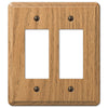 Contemporary Light Oak Wood - 2 Rocker Wallplate - Wallplate Warehouse 901RRL 070686576878 2 Rocker