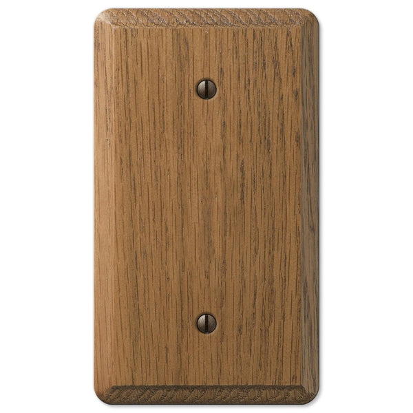 Contemporary Medium Oak Wood - 1 Blank Wallplate - Wallplate Warehouse 901B 070686576786 1 Blank