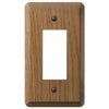 Contemporary Medium Oak Wood - 1 Rocker Wallplate - Wallplate Warehouse 901R 070686576731 1 Rocker