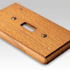 Contemporary Medium Oak Wood - 2 Toggle Wallplate - Wallplate Warehouse 901TT 070686576670 2 Toggle