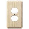 Contemporary Unfinished Ash Wood - 1 Duplex Wallplate - Wallplate Warehouse 401D 070686576960 1 Duplex