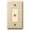 Contemporary Unfinished Ash Wood - 1 Phone Jack Wallplate - Wallplate Warehouse 401PH 070686580806 Phone Jacks