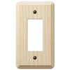 Contemporary Unfinished Ash Wood - 1 Rocker Wallplate - Wallplate Warehouse 401R 070686576991 1 Rocker