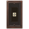 Continental Aged Bronze Cast - 1 Cable Jack Wallplate - Wallplate Warehouse 94CXVB 070686581797 Cable Jacks
