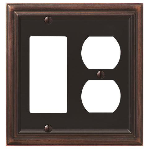 Continental Aged Bronze Cast - 1 Rocker / 1 Duplex Wallplate - Wallplate Warehouse 94RDVB - B 070686020739 1 Rocker / 1 Duplex