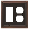 Continental Aged Bronze Cast - 1 Rocker / 1 Duplex Wallplate - Wallplate Warehouse 94RDVB - B 070686020739 1 Rocker / 1 Duplex